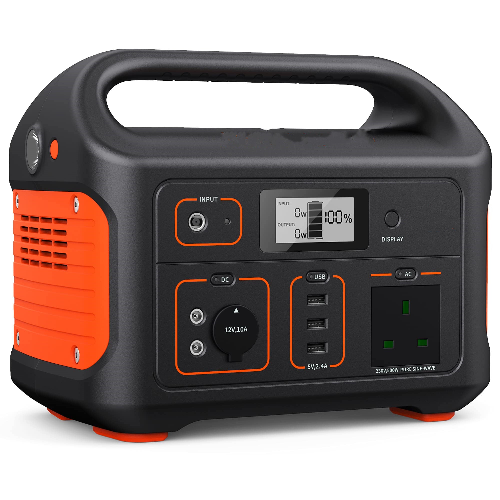 518Wh Portable Lithium Power Station with AC Outlet Y898853