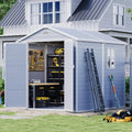 Gray 6'x8' Resin Outdoor Storage Shed O715326