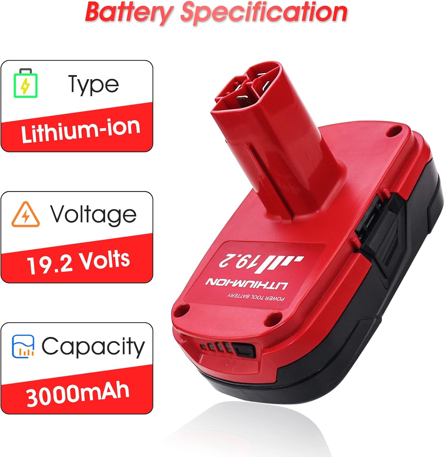 19.2V 3000mAh Lithium Ion Battery W851359