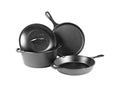 15 Inch Cast Iron Pre-Seasoned Skillet with Tempered Glass Lid G64745