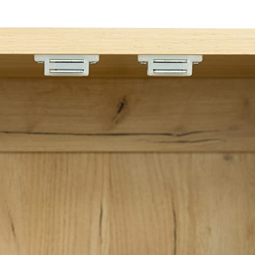White Tall Wood Storage Cabinet with Adjustable Shelves N21027