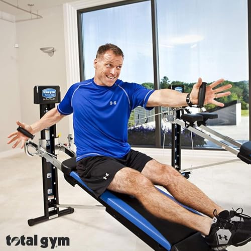 Total Body Training Home Gym Workout Machine with Squat Stand, Leg Pull, 2 Ankle Cuffs, and Exercise Chart M61976
