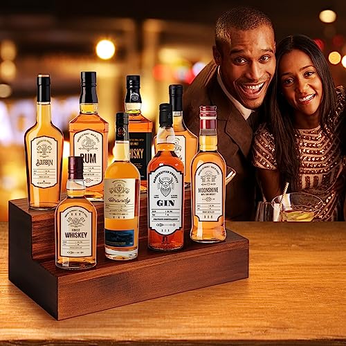2 Pack 16 Inch 2 Tier Real Wood Bar Shelves N581