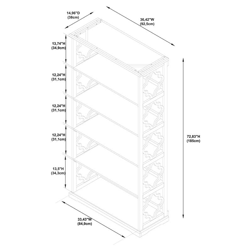 White Bookcase K65093