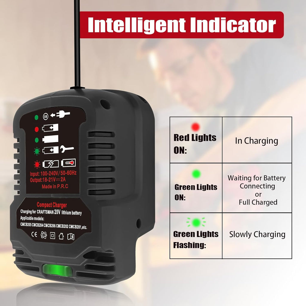 20V Lithium-ion Battery Charger with 2A Output S862663
