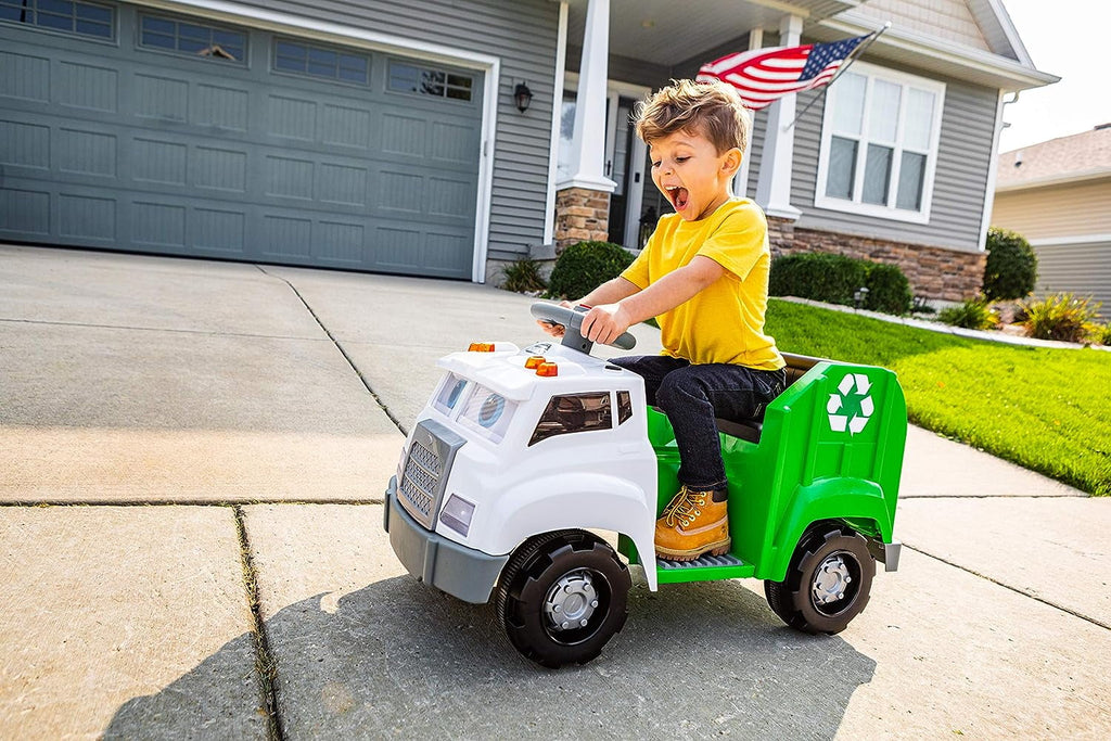 Toddler Recycling Truck Ride On Toy with 6 Volt Battery and Charger H89768