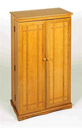 Solid Oak Multimedia Storage Cabinet with Espresso U2776