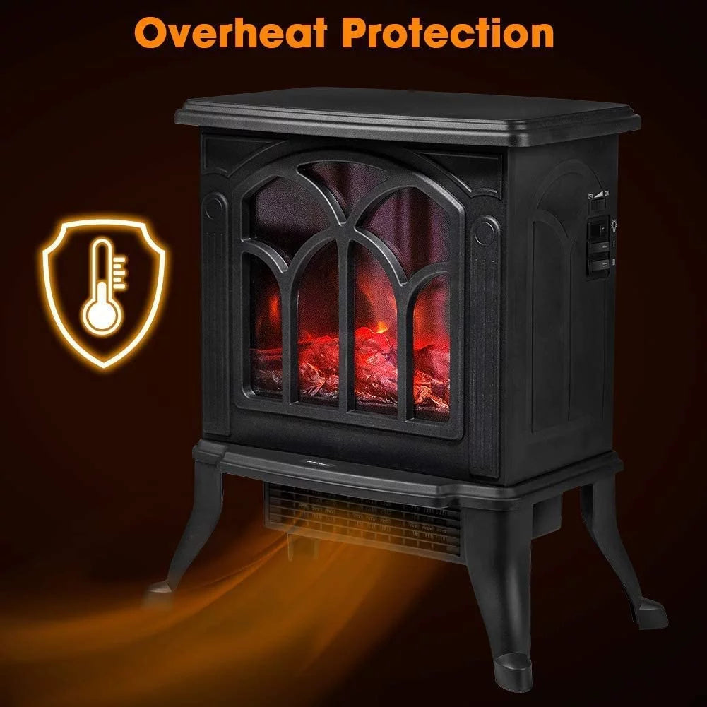 Black Infrared Quartz Electric Fireplace Stove Heater L5299