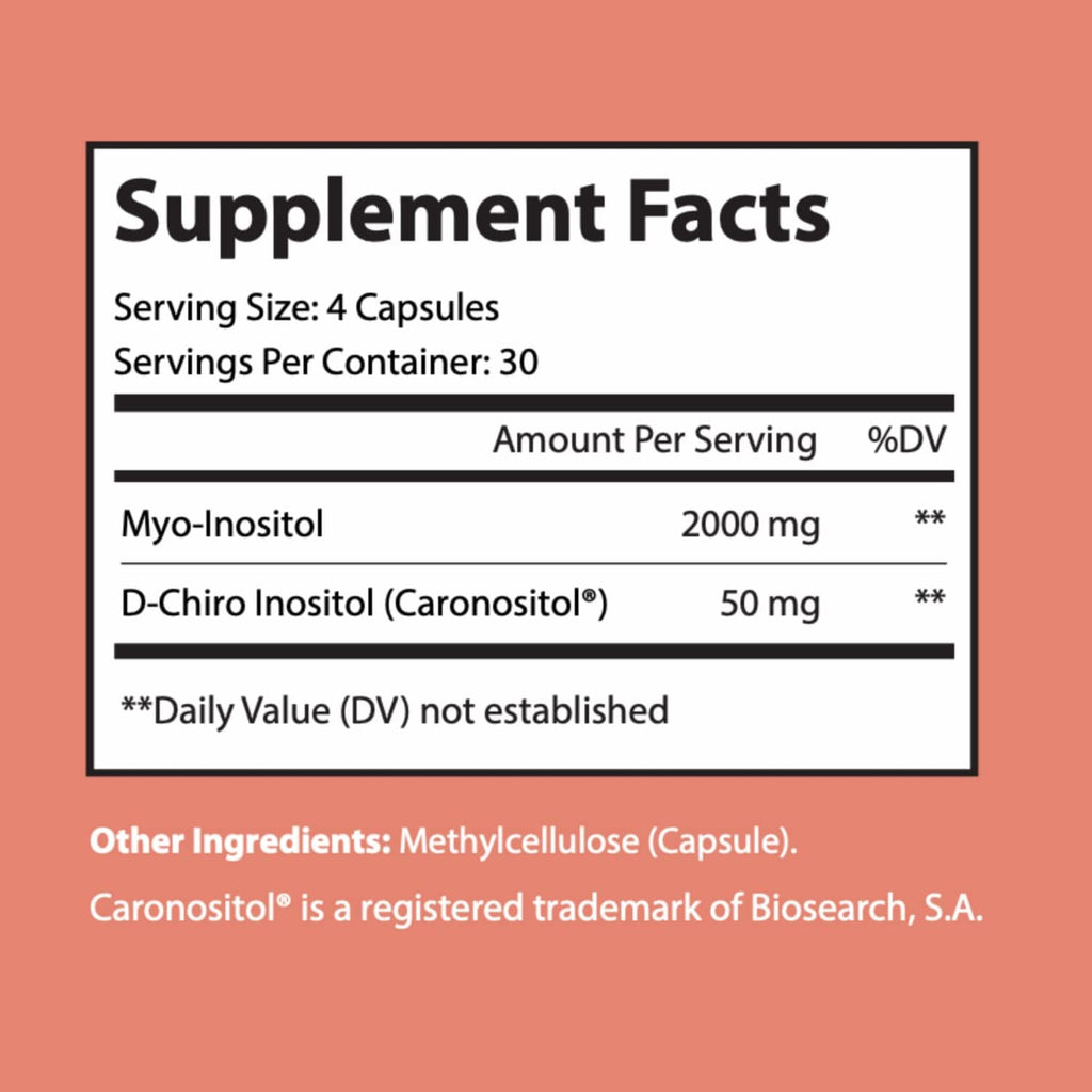 120 Capsules Myo Inositol and D Chiro Inositol Supplement J68188