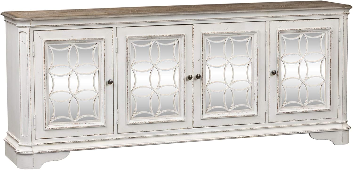 Antique White TV Console Q5902