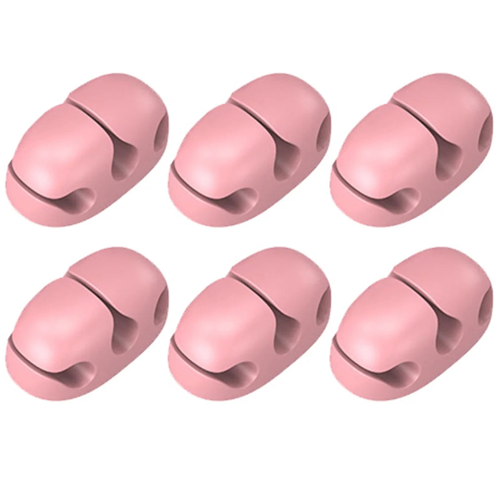 6 Pcs Self Adhesive Cord Clips W110566