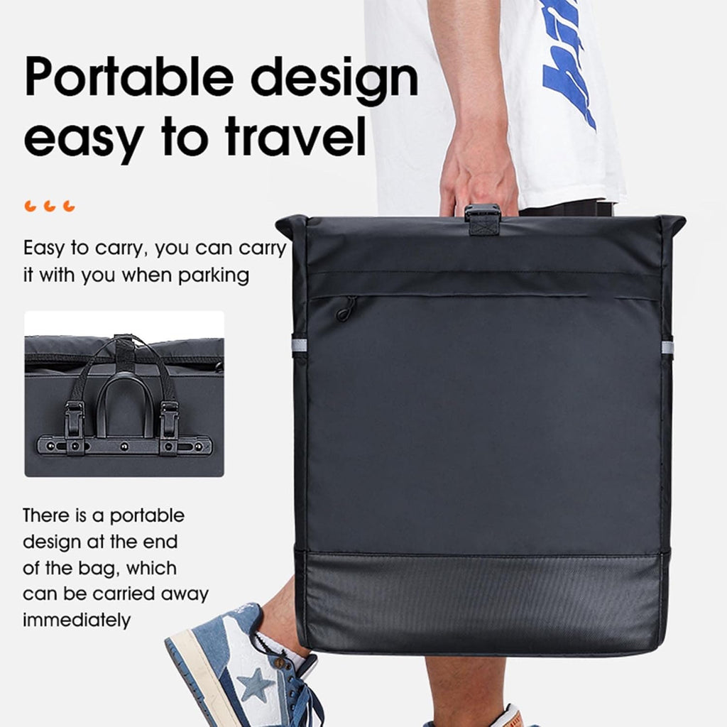 30L Large Capacity Bike Rear Rack Bag with Reflective Stripe T962126