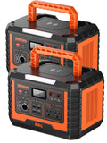2Packs Portable Power Station 1000W Solar Generator 270000mAh Waterproof I935