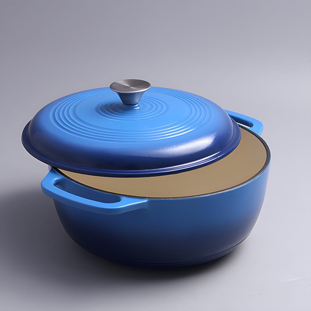 7.5 Quart Enamel Cast-Iron Round Dutch Oven with Lid A28741