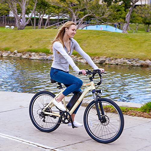 Electric Bike with Peak 500W Brushless Motor, 360Wh Removable Battery, 7-Speed, 26" Tires and Front Fork Suspension Z141075