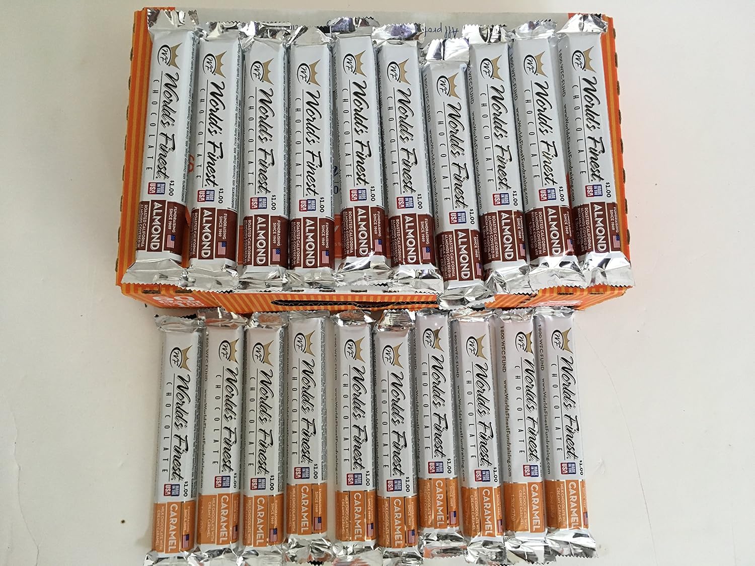 20 Bars Milk Chocolate with Almonds and Caramel E243
