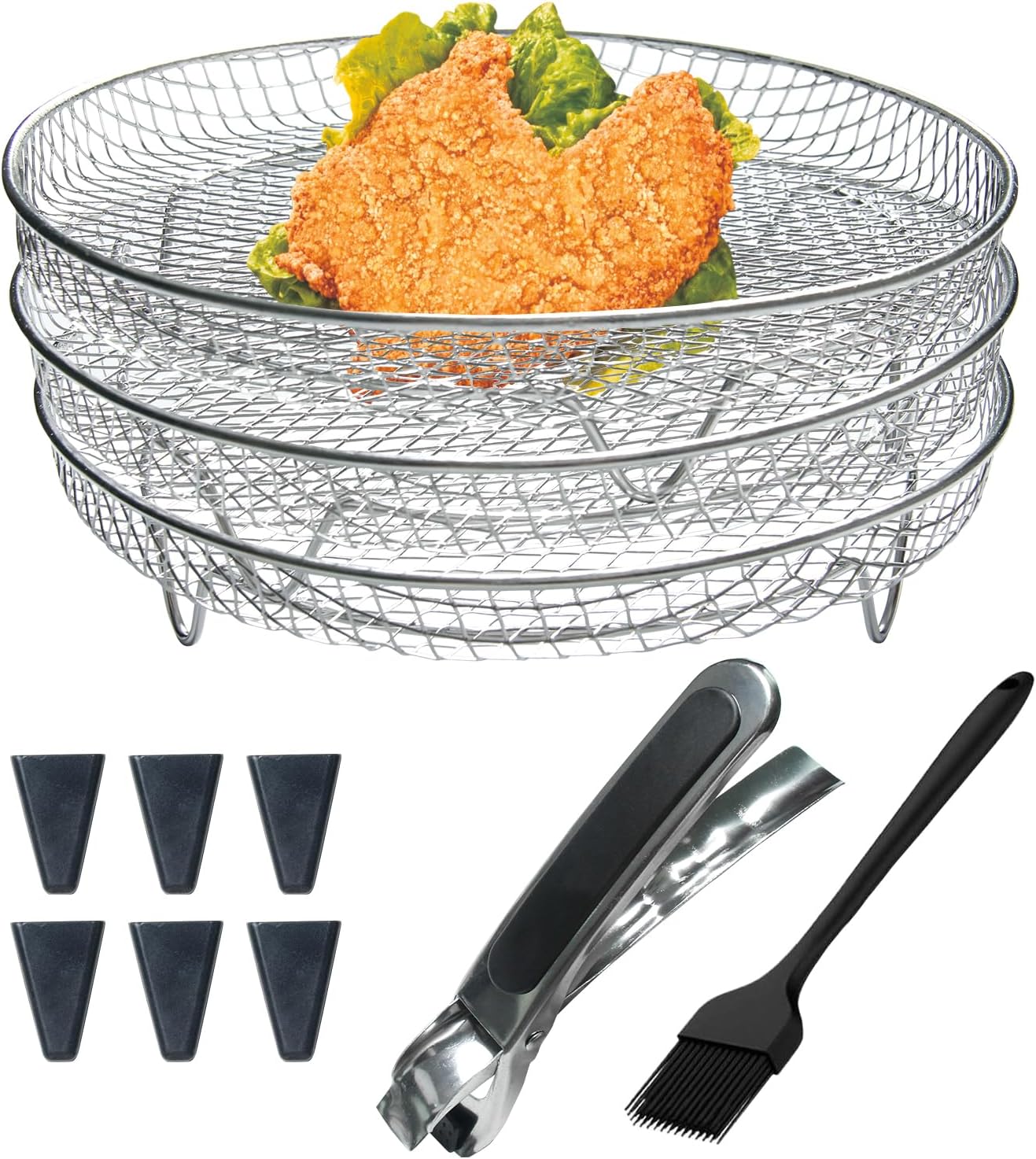 11Pcs Stainless Steel Air Fryer Racks B888