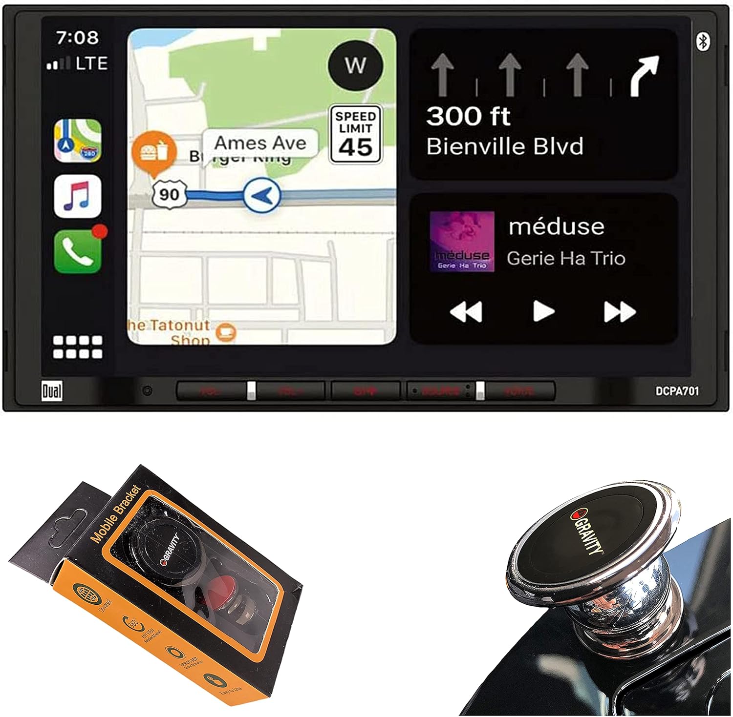 7-Inch Single-DIN Digital Media Receiver with Bluetooth L3218