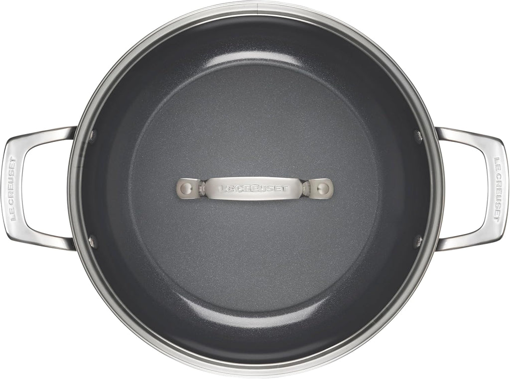 3.5 qt Non-stick Ceramic Shallow Braiser with Glass Lid T1643