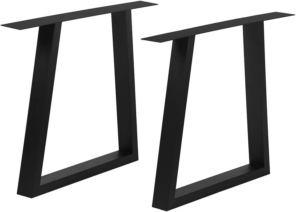 2 PCS Black Cast Iron Square Tube Table Legs X2328