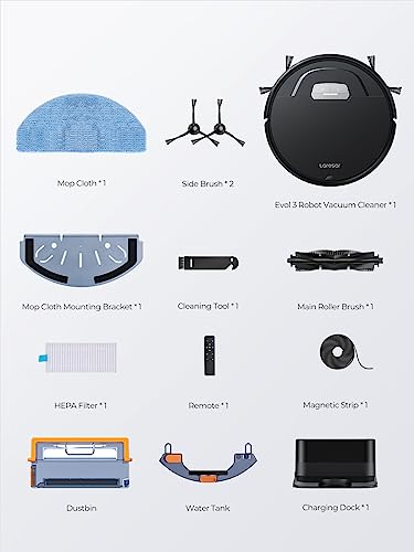 Robot Vacuum and Mop Combo, 4500Pa Suction, Self-Charging E2072