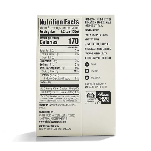 Organic Unsalted Garbanzo Beans, 13.4 Ounce Q198480