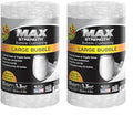 Large Bubble Wrap Roll, 5/16" Bubble Cushioning Wrap, Perforated Every 12", 12" x 15', Pack of 2 R468