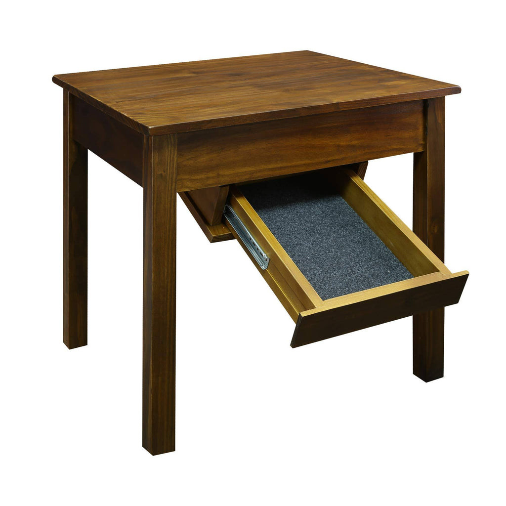 Brown End Table with Concealed Drawer M764465