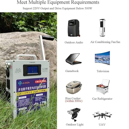 500W Crank Generator with Outlets DC/USB F7311