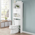 White 3 Fixed Shelves Bathroom Space Saver Cabinet S864