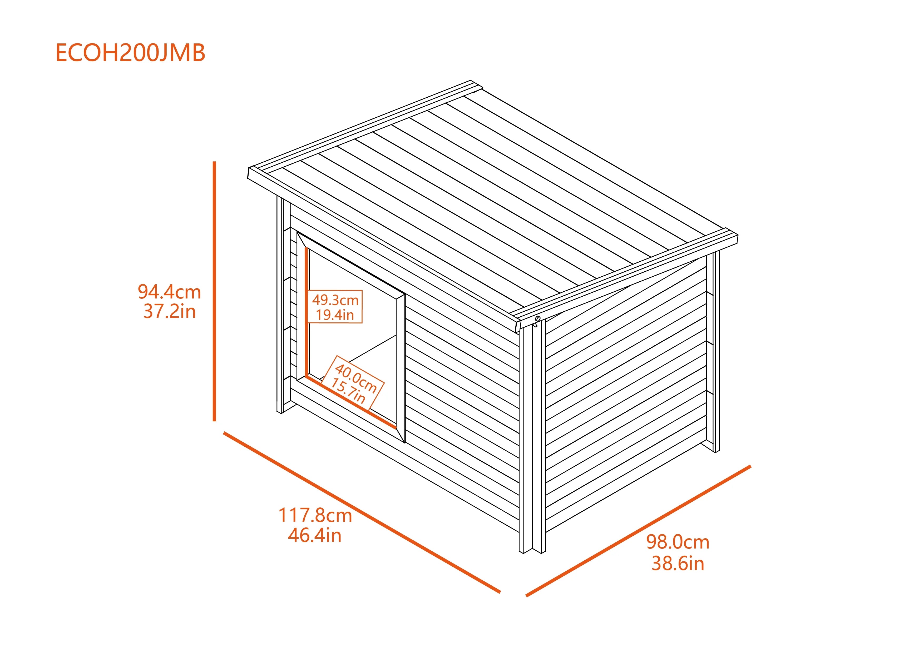 Gray Jumbo Dog House Z54190