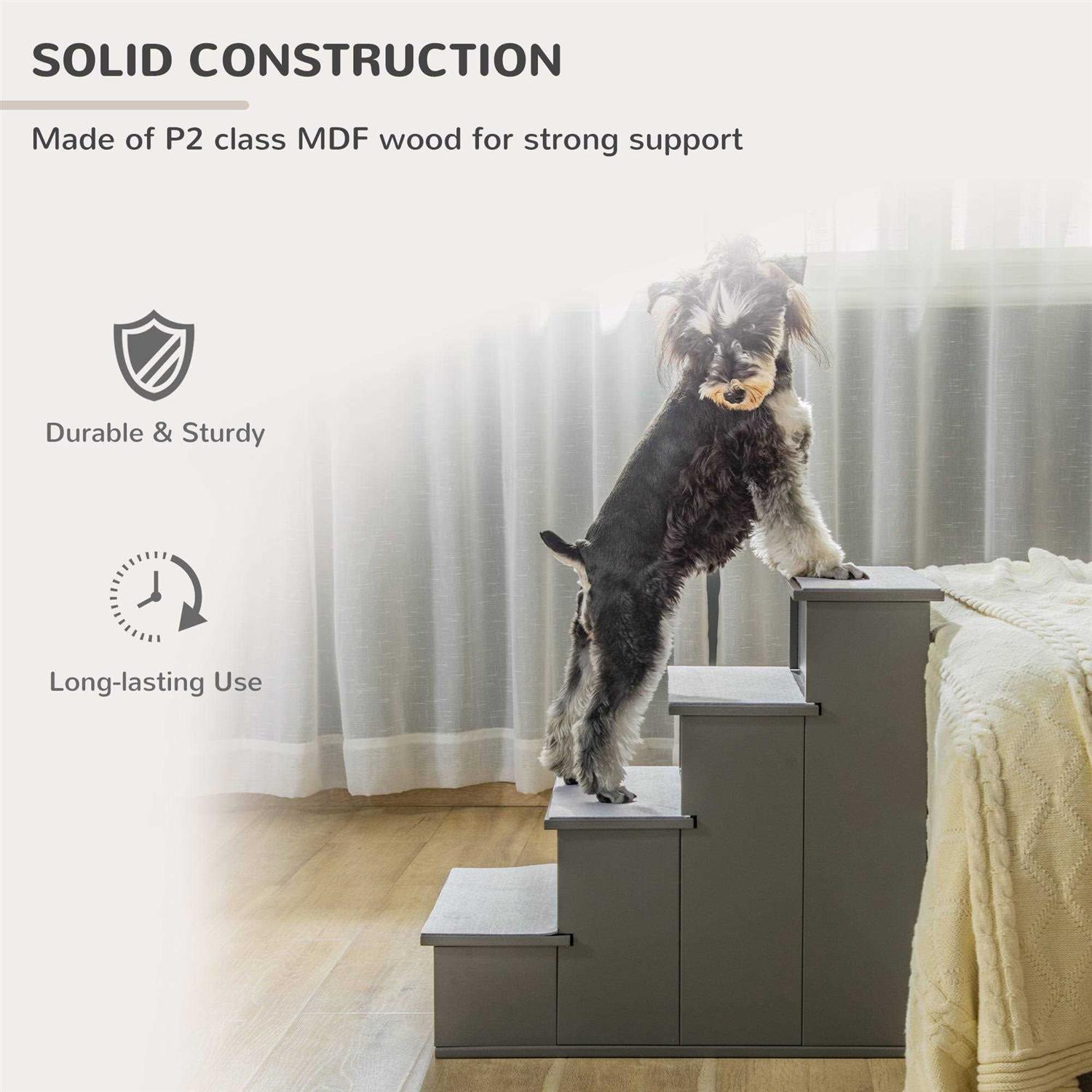 Pet Stairs with Cushioned Removable Covering I62297