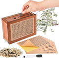 Wooden Money Saving Box with Counter H190