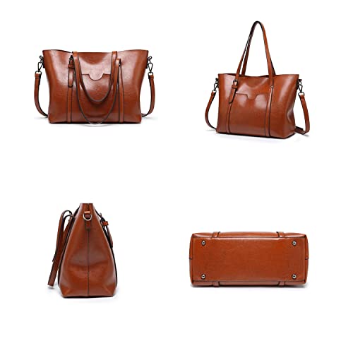 Large Vegan Leather Crossbody Tote Bag H146