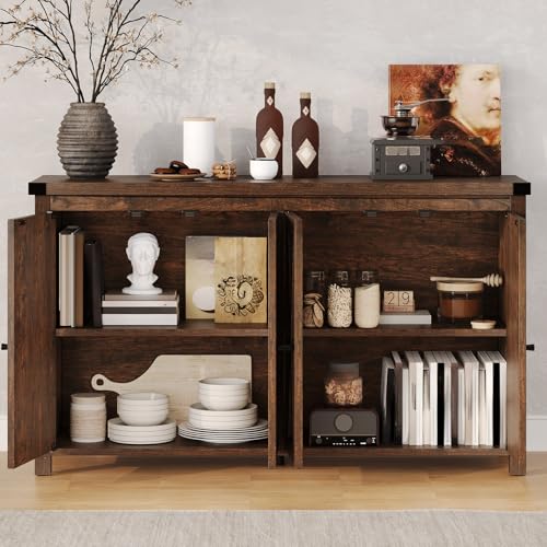 Oak Sideboard Buffet Cabinet with Storage and Doors S314257
