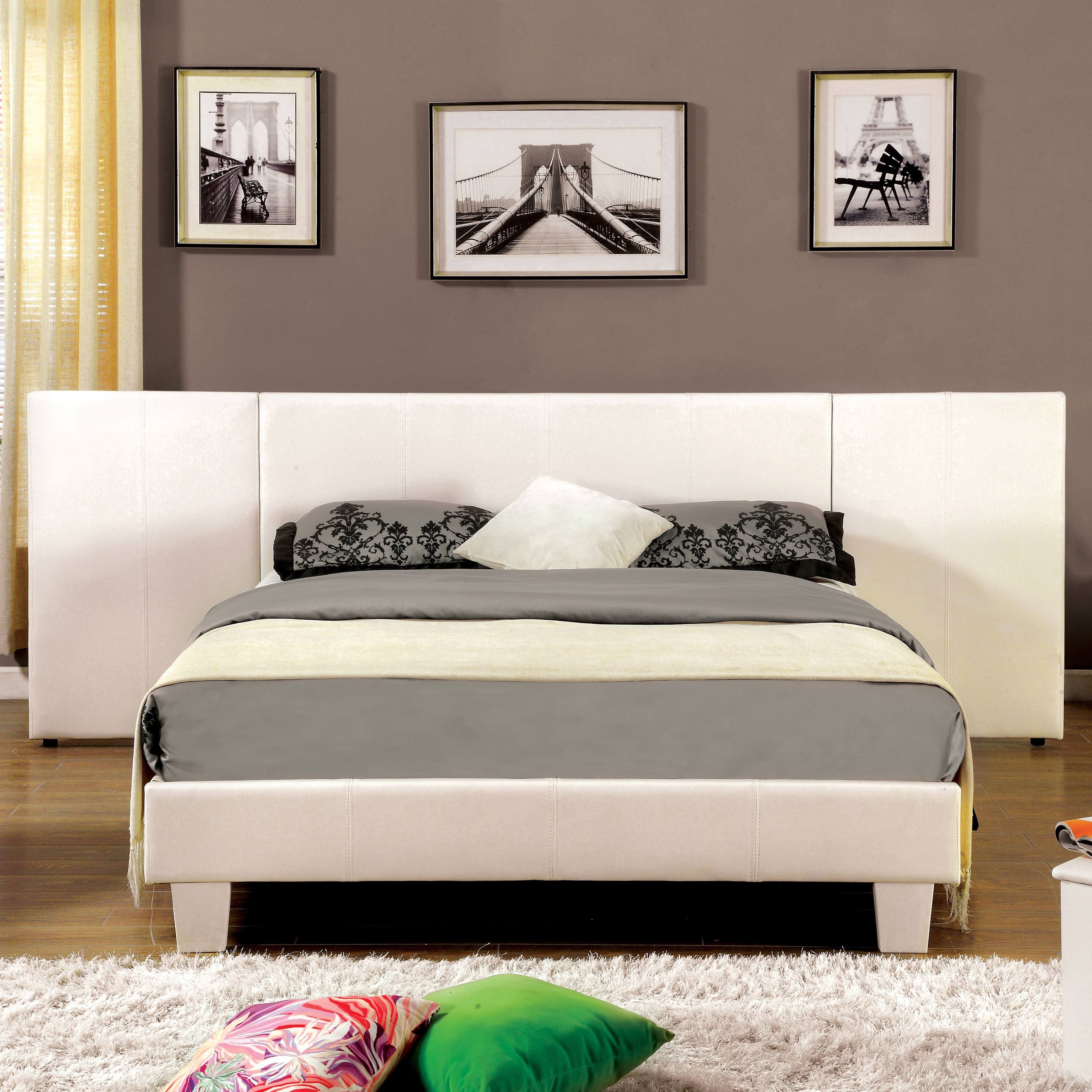 White Traditional Headboard Panels Set of 2 L693