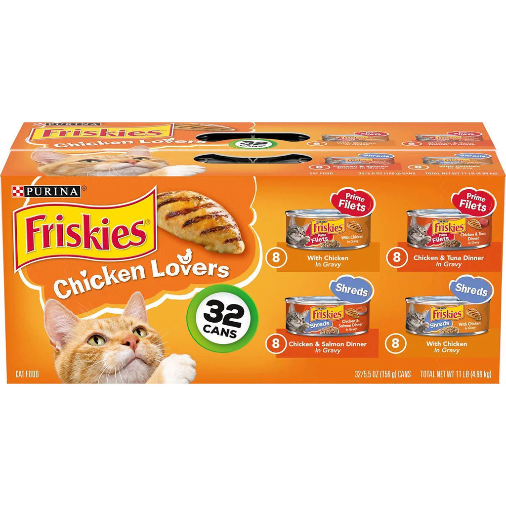 Chicken, Tuna and Salmon in Gravy Wet Cat Food Variety Pack, 5.5 oz., Pack of 32 O32714