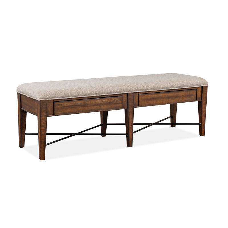 Toasted Nutmeg Upholstered Bench J5541