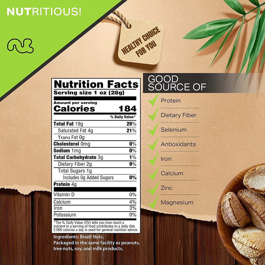 Raw In Shell Brazil Nuts 32oz H3543