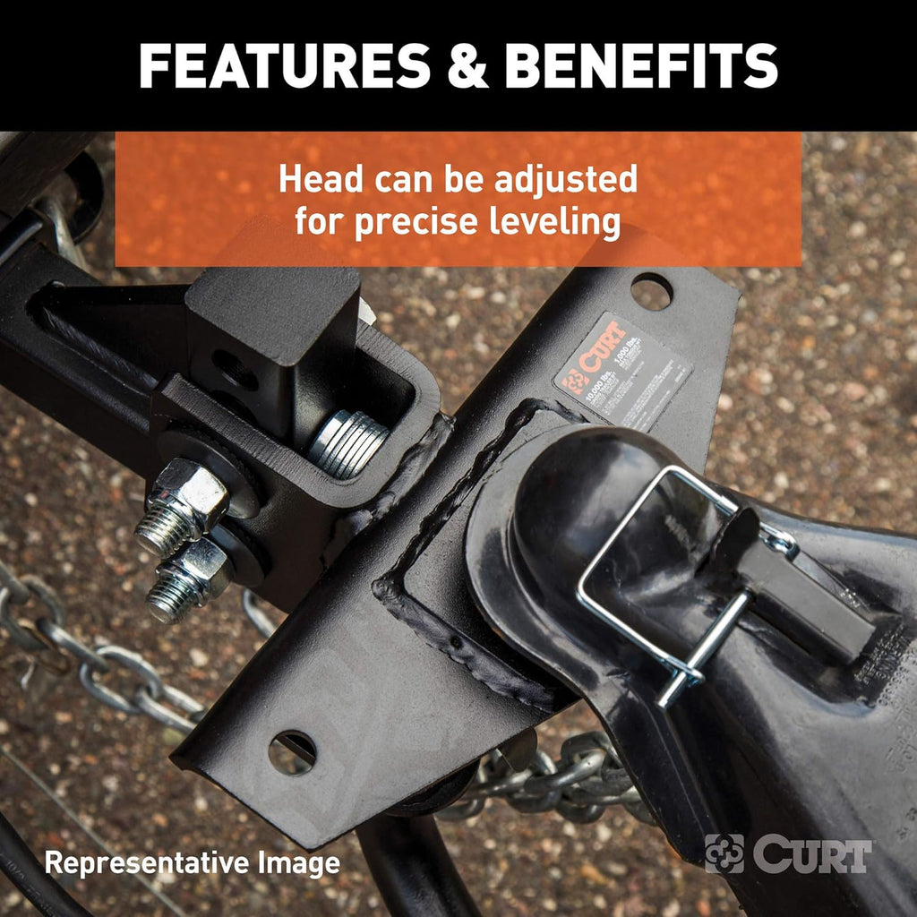 Black Round Bar Weight Distribution Hitch with 2-in Shank, 2-5/16-Inch Ball H4547