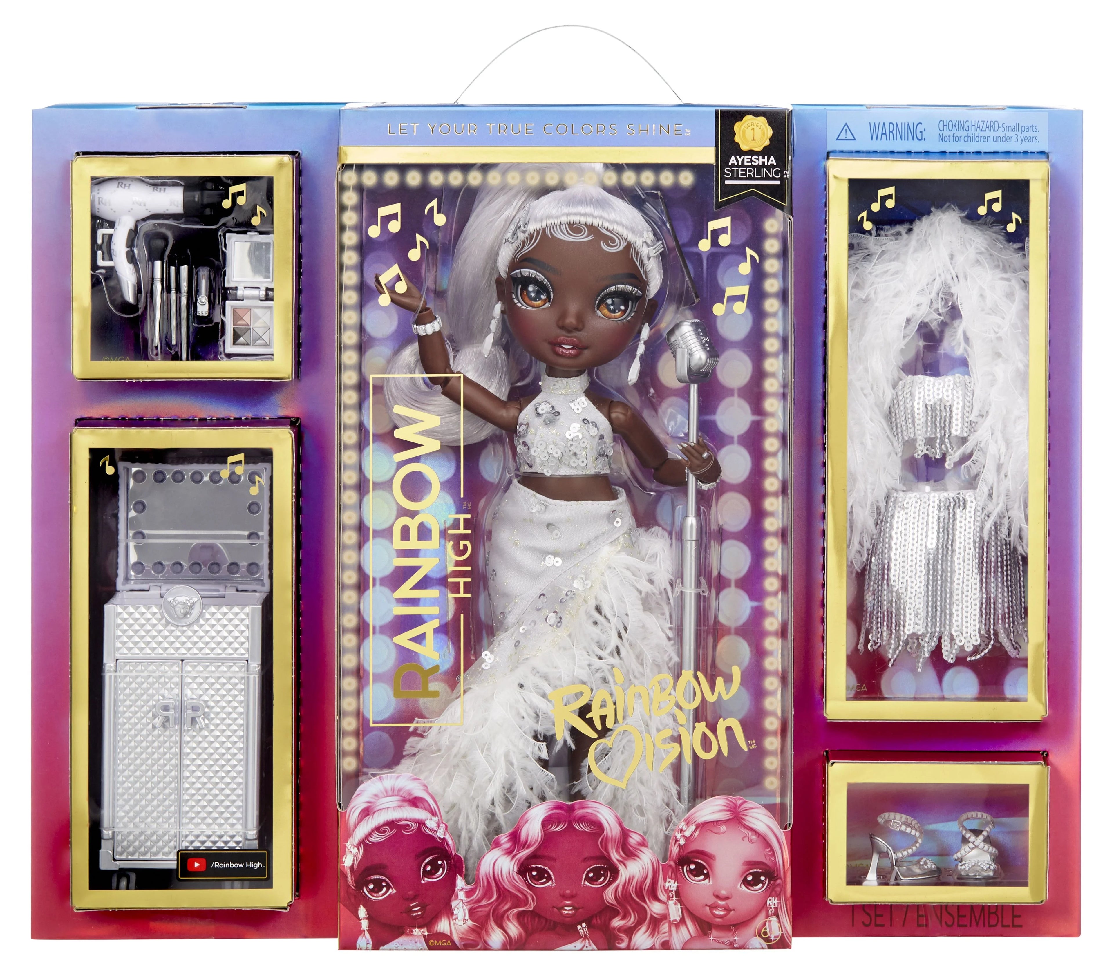 Rainbow High Fashion Doll with 2 Designer Outfits and Vanity Playset Y872