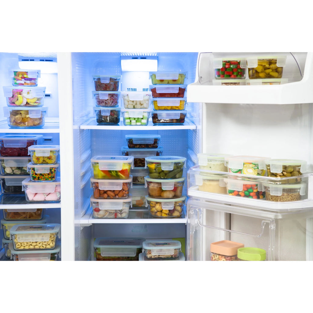 24 Piece Oven Microwave Safe Glass Food Storage Containers Set with Lids F38647