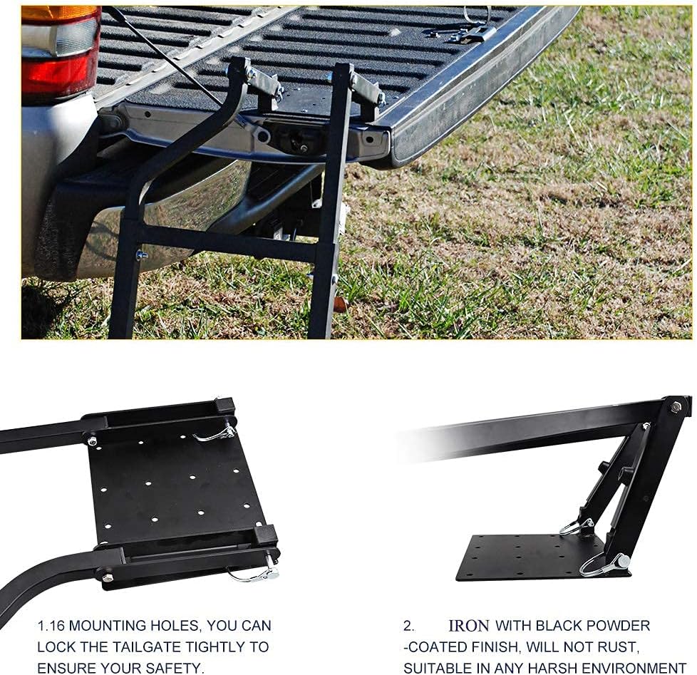 Black 42 Inches Steel Tailgate Ladder Pack of 2 K341658