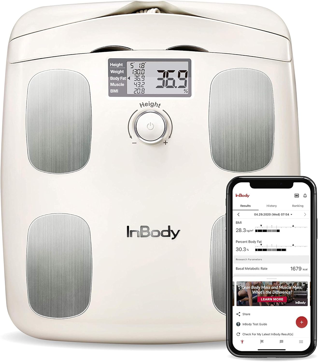 Midnight Black Smart Full Body Composition Analyzer Scale K254429