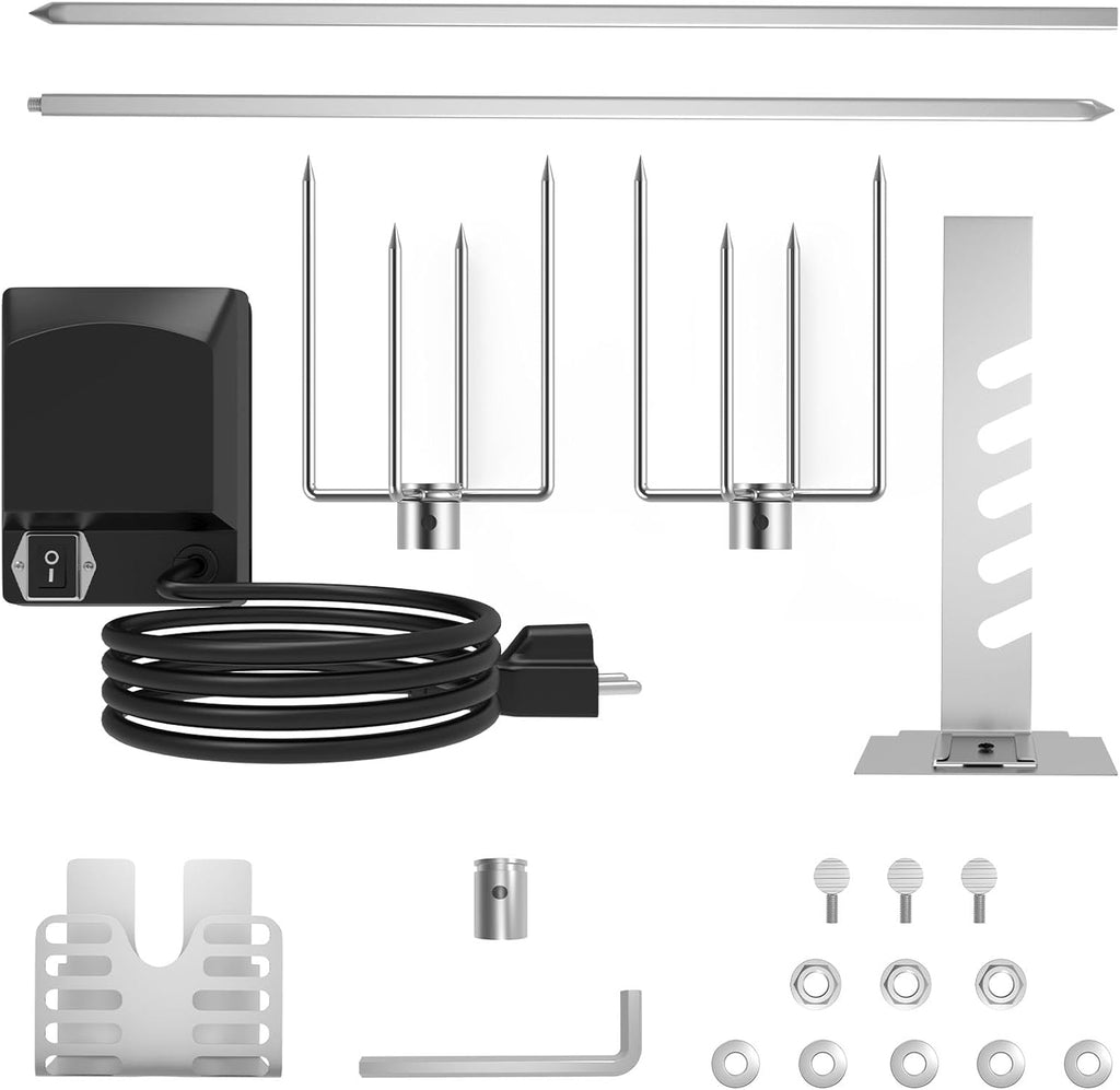 Universal Rotisserie Grill Kit with Motor and Spit Rod O5762