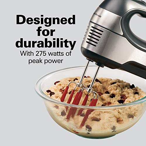 6 Speed Hand Mixer with Storage Case, 275W, Stainless Steel Q4428