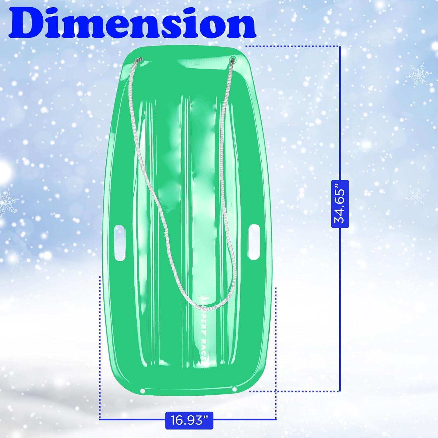 Flexible Plastic Cold-Resistant Toboggan Snow Sled H388073
