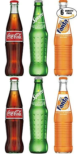12 fl oz Glass Bottles (Pack of 6, Total of 72 Oz) P395