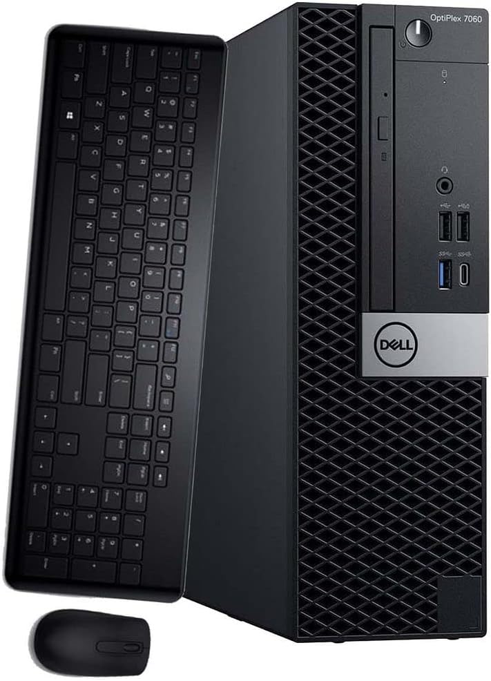Dell Optiplex 7060 SFF Desktop Computer PC Intel 8th Gen i7-8700 16GB DDR4 Ram 512GB NVMe M.2 SSD Windows 11 Pro Wireless Keyboard & Mouse A40964