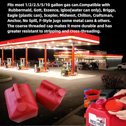 5 Gallon Coarse Thread Gas Can Cap Replacement (Pack of 5) S178698